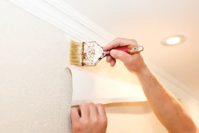 Pose de papier peint à Champgenéteux — revêtements muraux et toiles de verre